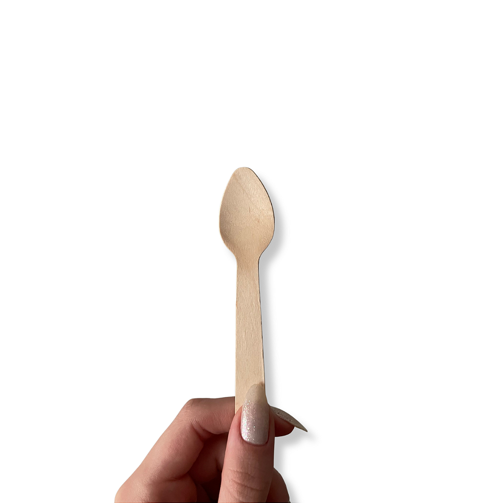 Mini Colher Madeira Premium 11cm Biodegradável - 100un - Anders Pack ...