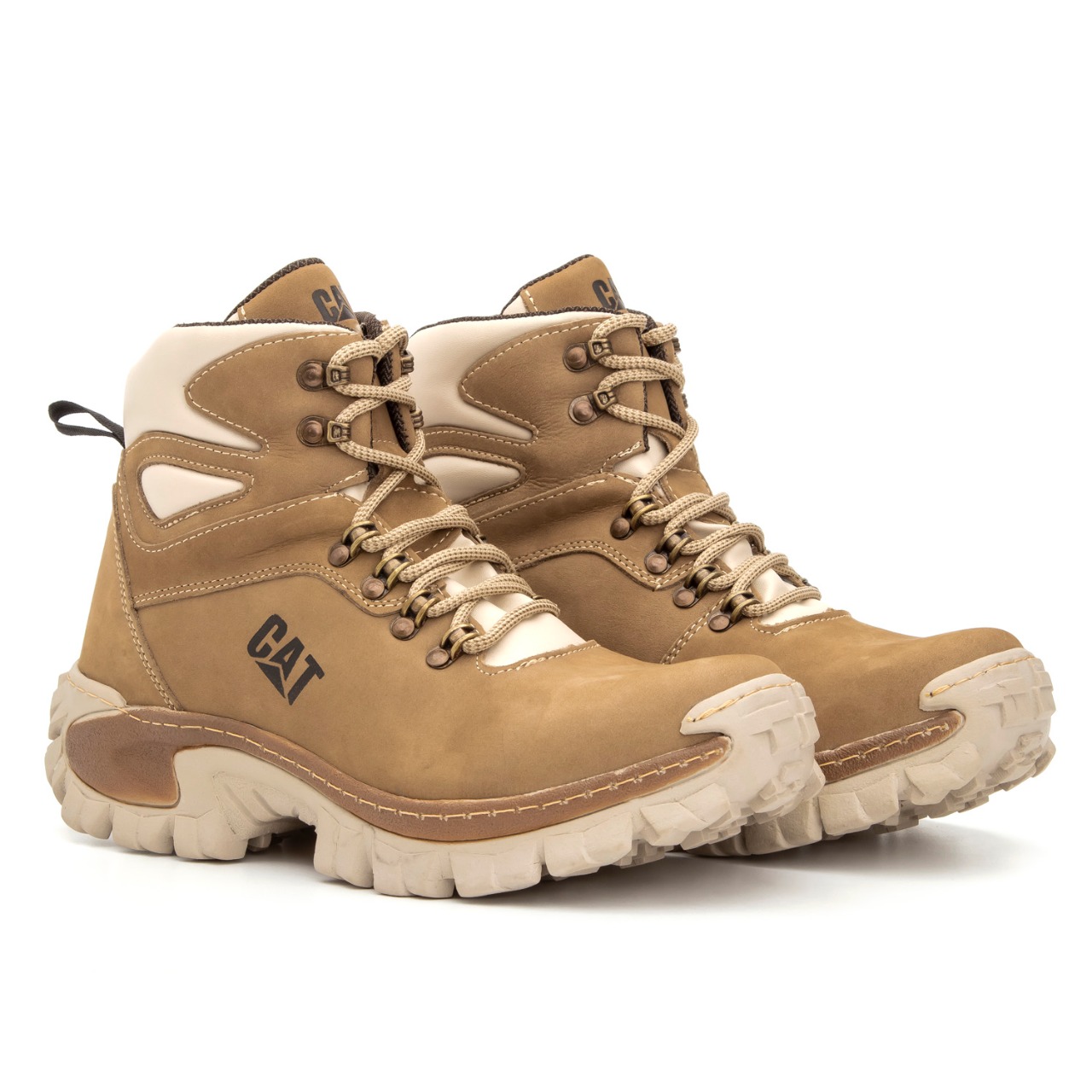 Bota Caterpillar Masculina Coturno Adventure Couro Cano Médio em