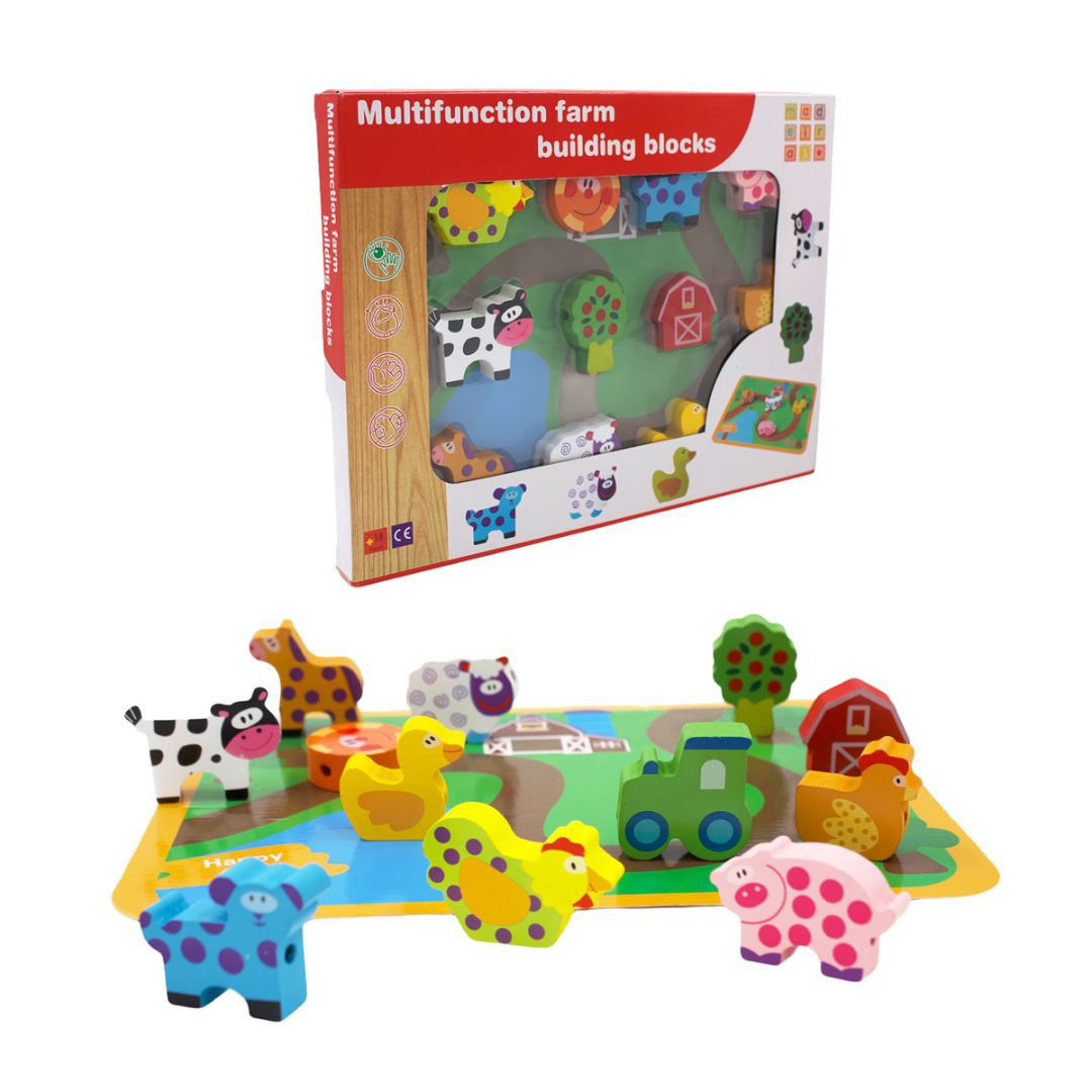 Jogo De Montar Tabuleiro Minha Fazenda 41 Peças Brinquedo Infantil