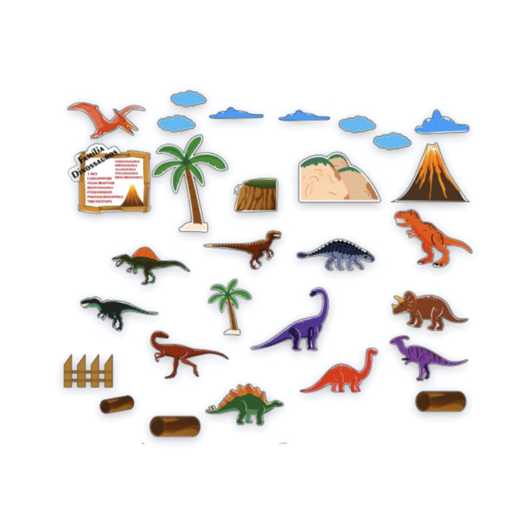 Brinquedo Kit com 02 Jogos Quebra Cabeça Dinossauro Infantil com 30 Peças