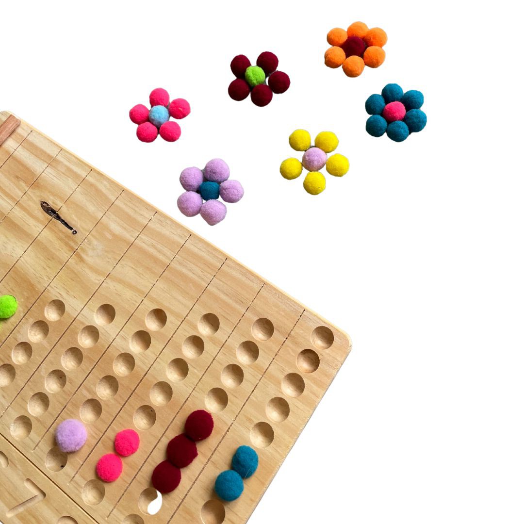 Brinquedo Educativo Madeira Jogos Números Colorido Pintado