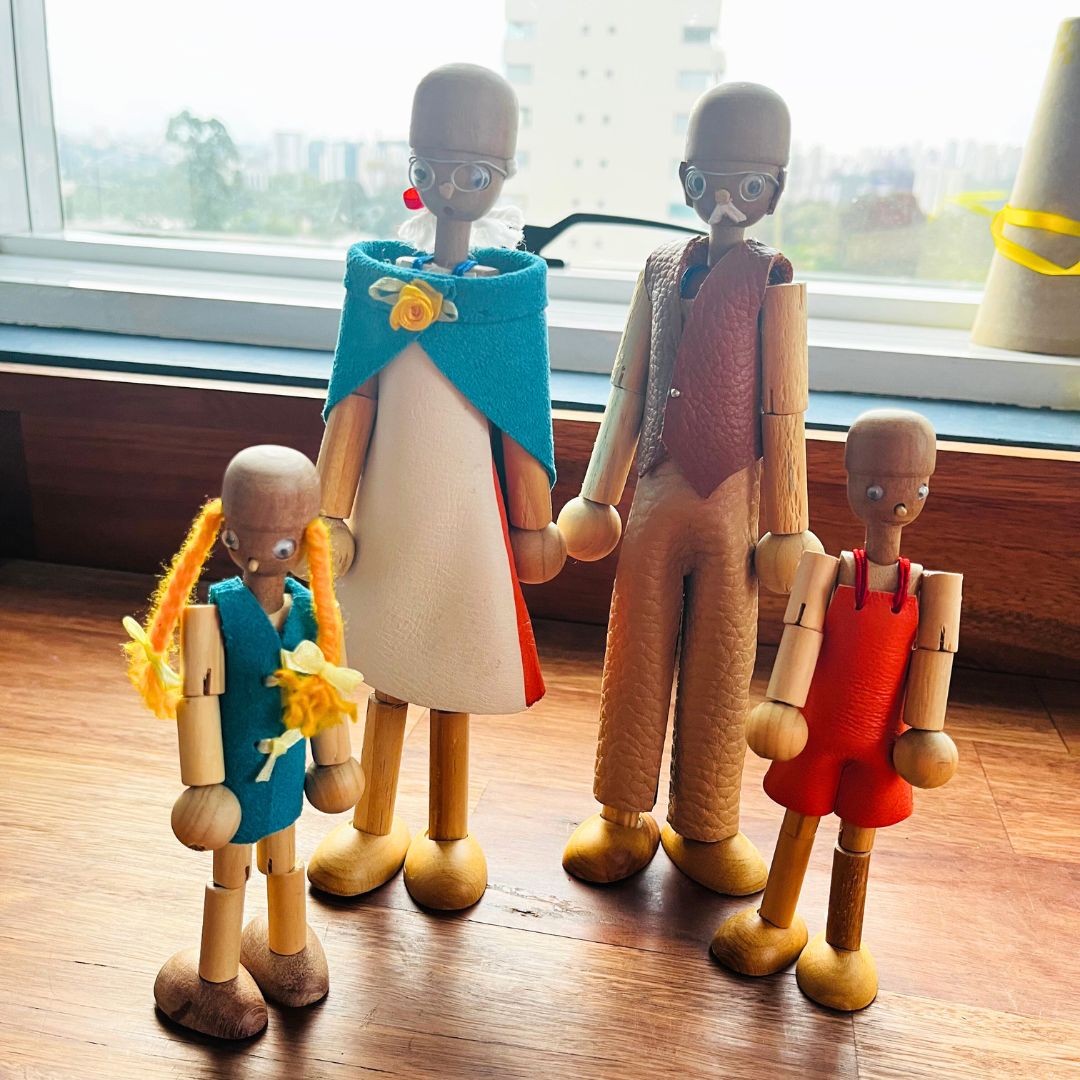 Brinquedo De Madeira Articulado Boneco Kikito Vov Ioi De Pano Brinquedo De Madeira Articulado Boneco Kikito Vov Ioi De Pano