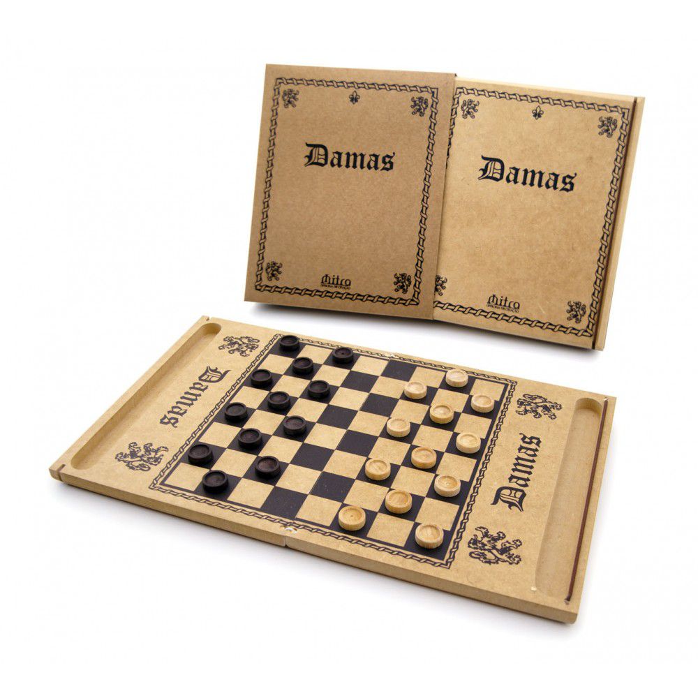 Jogo de Tabuleiro de Madeira - Damas - Ioiô de Pano Brinquedos Educativos