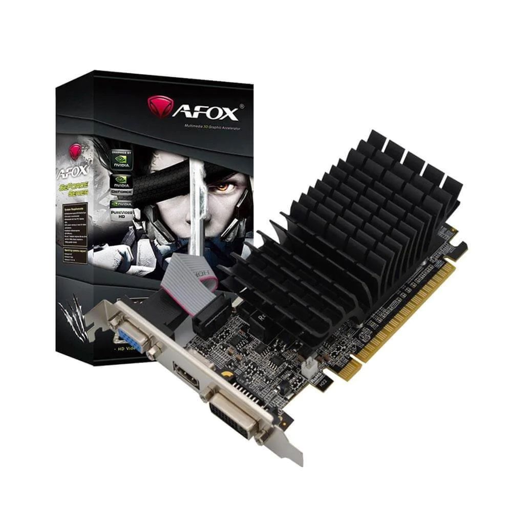 Placa de Vídeo Geforce GT 730 4GB DDR5 Pcyes Single Fan 64 Bits Saída Hdmi,  Dvi