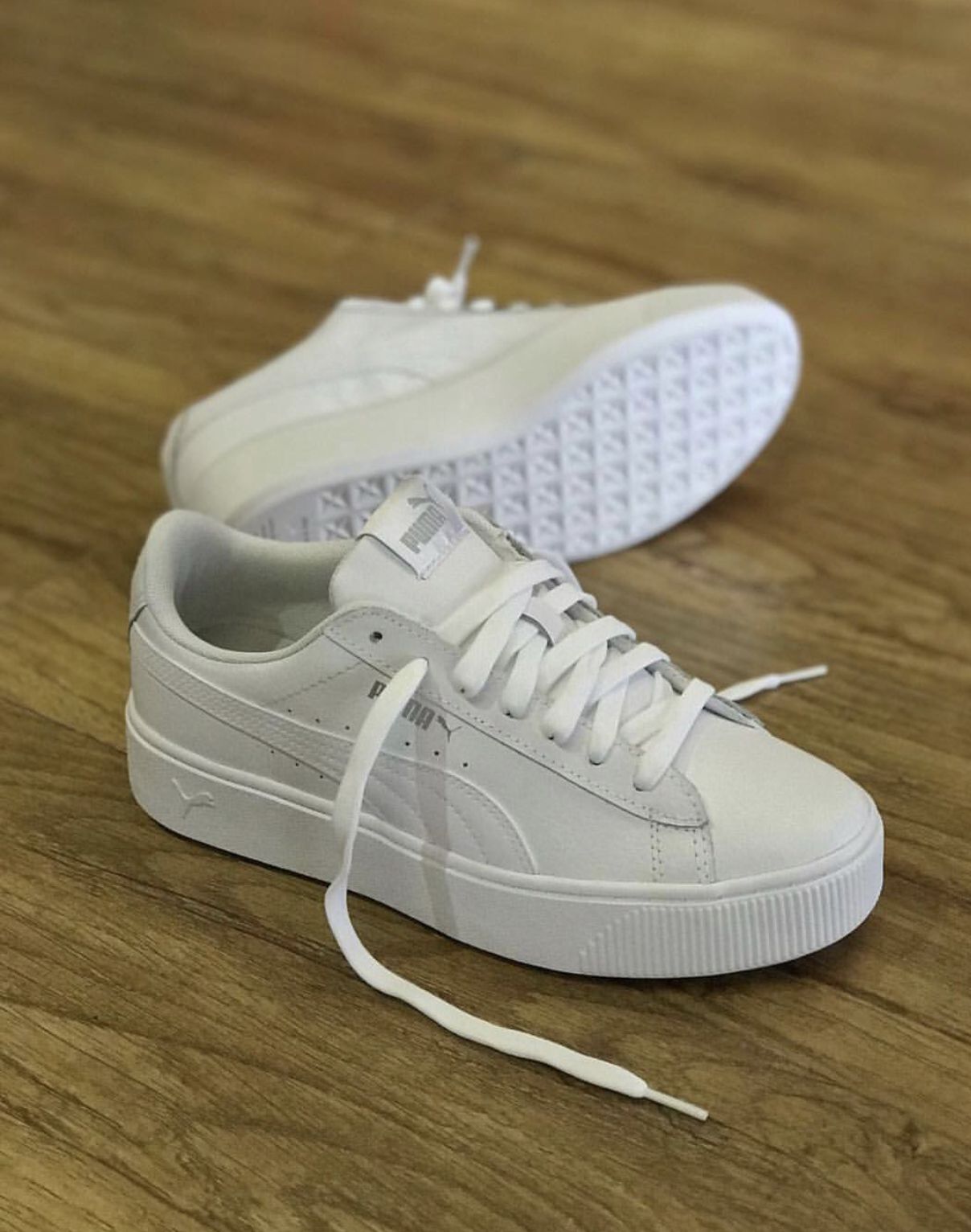 Tenis Puma Vikky Stacked L Branco - Lace Sneakers