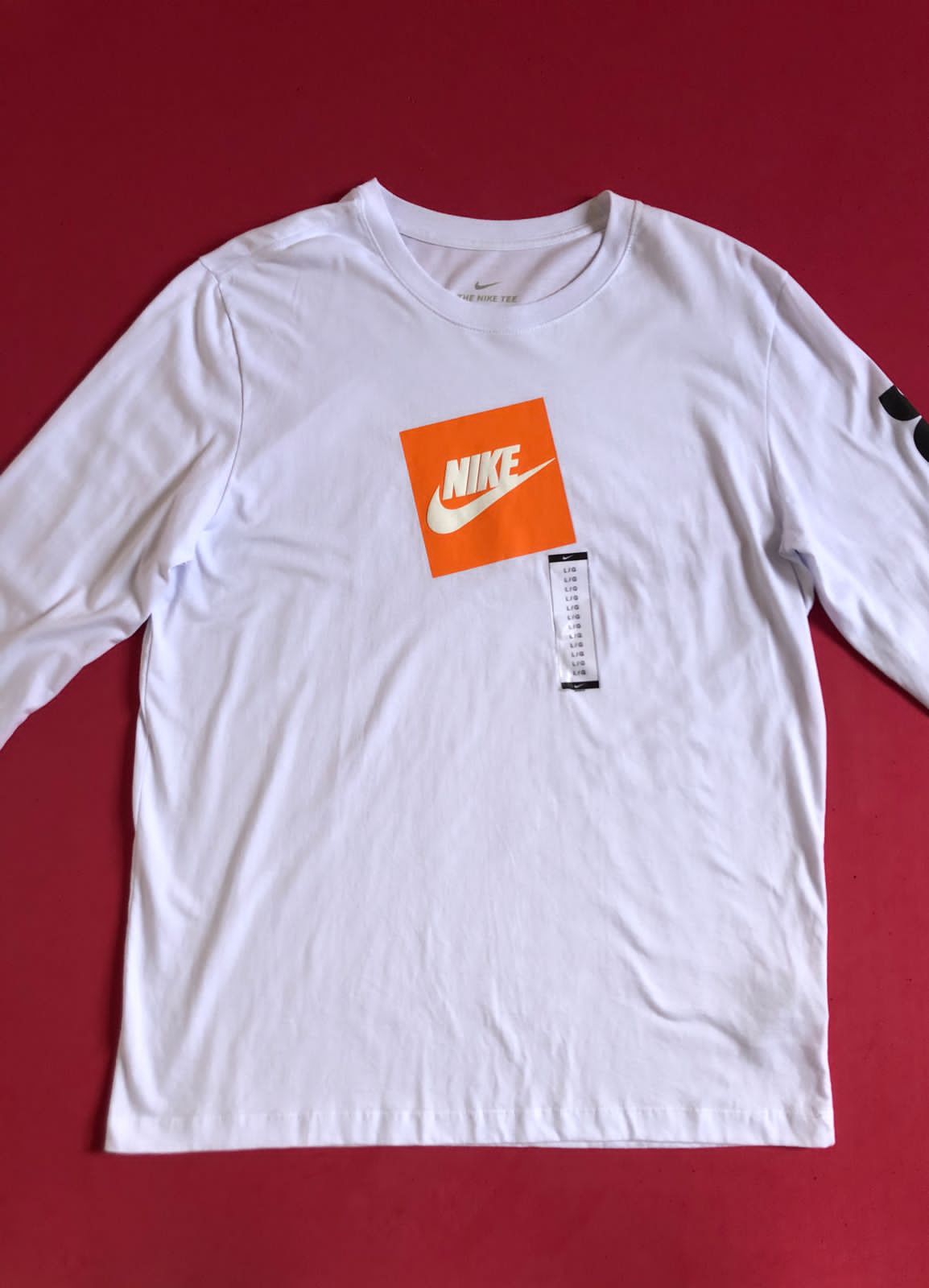 Camiseta Nike Sportswear Just do It Manga Longa Branca Masculina - GNB Store