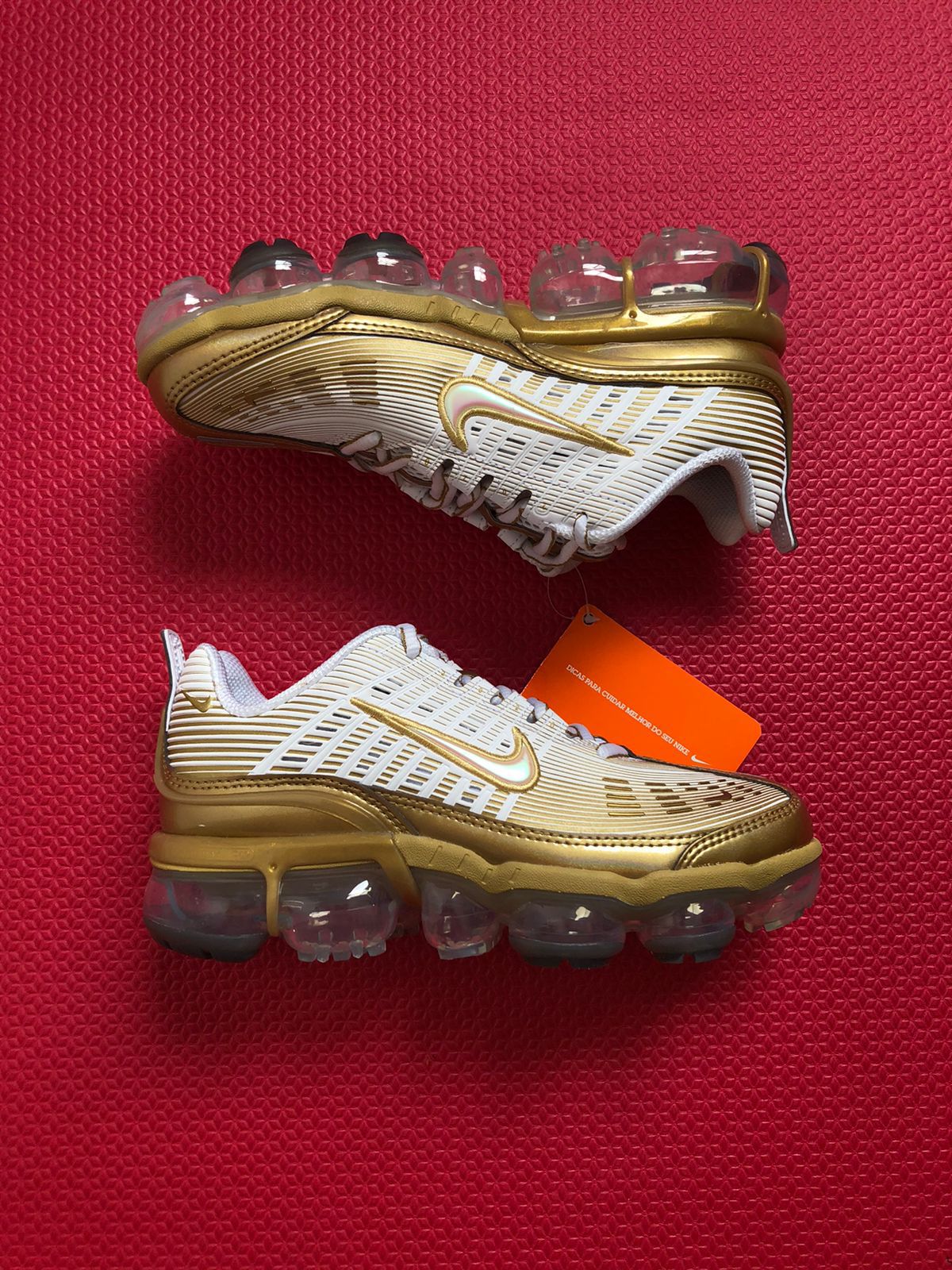 Nike Vapormax 360 Branco e Dourado Feminino - GNB Store