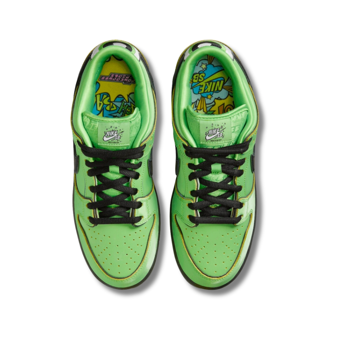 Tênis Nike SB Dunk Low x The Powerpuff Girls Buttercup