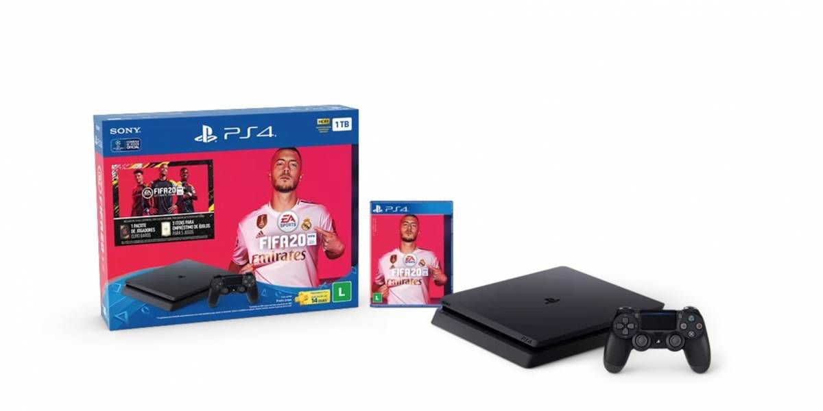 PLAYSTATION 4 1TB - FIFA 20 - 2 ANOS DE GARANTIA - JF GAMES