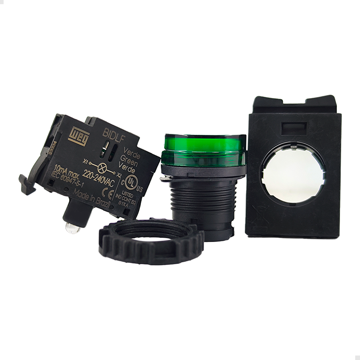 Sinaleiro Difuso Ip66 Verde 22mm Weg Csw-sd2-fd66-3vf - Unitek