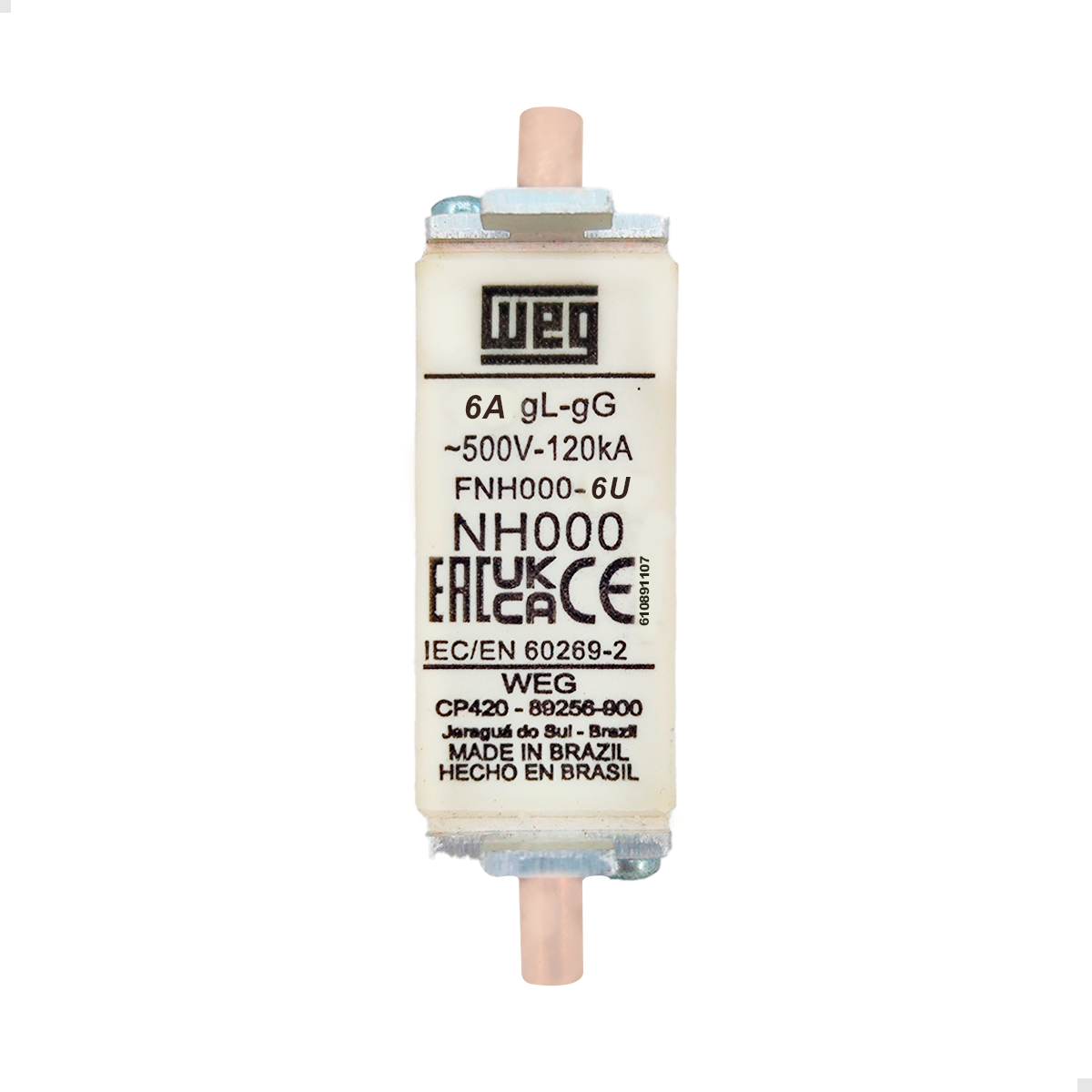 Fusivel Nh gL/gG Tamanho 000 Tipo Faca Weg Retardado 6a 120ka Em