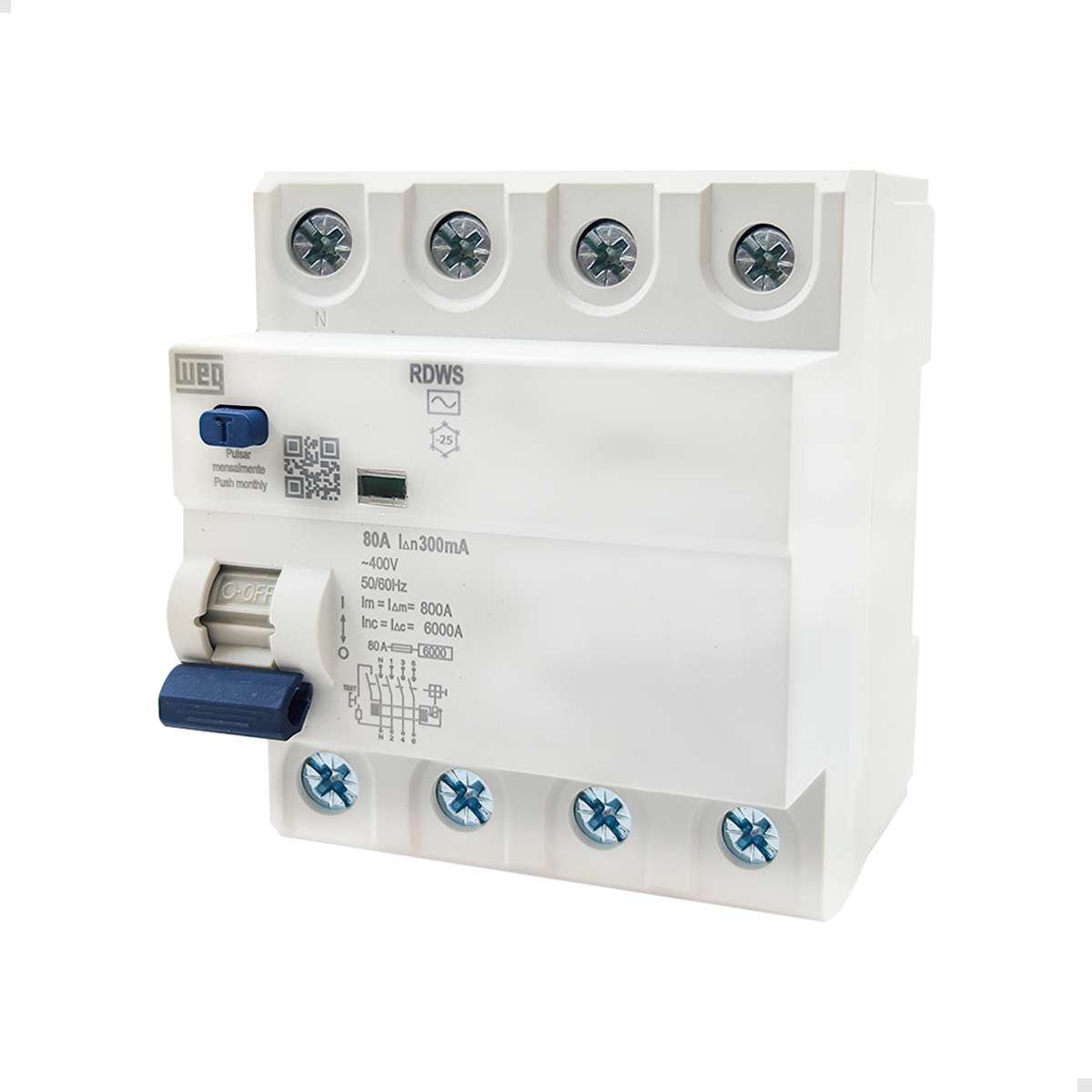 Interruptor Diferencial Dr Weg 80a 300ma Tetrapolar Rdws AC