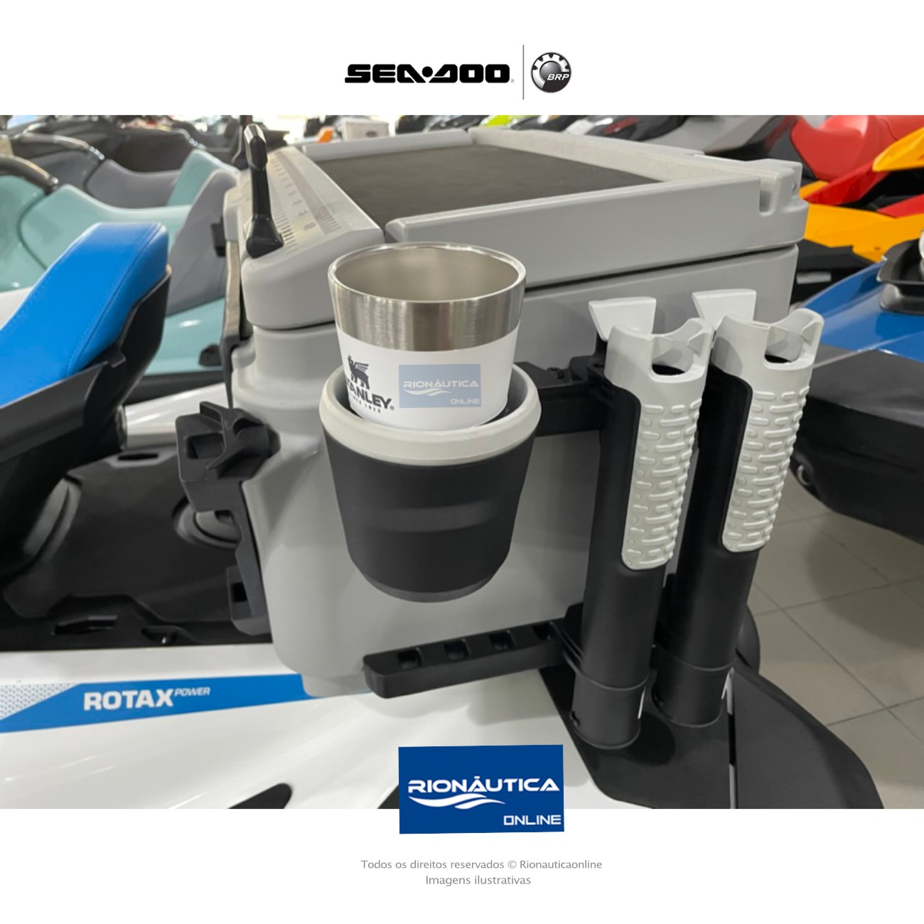 Porta Copo Sistema Linq Sea Doo Jet Ski Gtx Rxt X Rxt Wake Pro Fish Rionautica Sua Loja Online