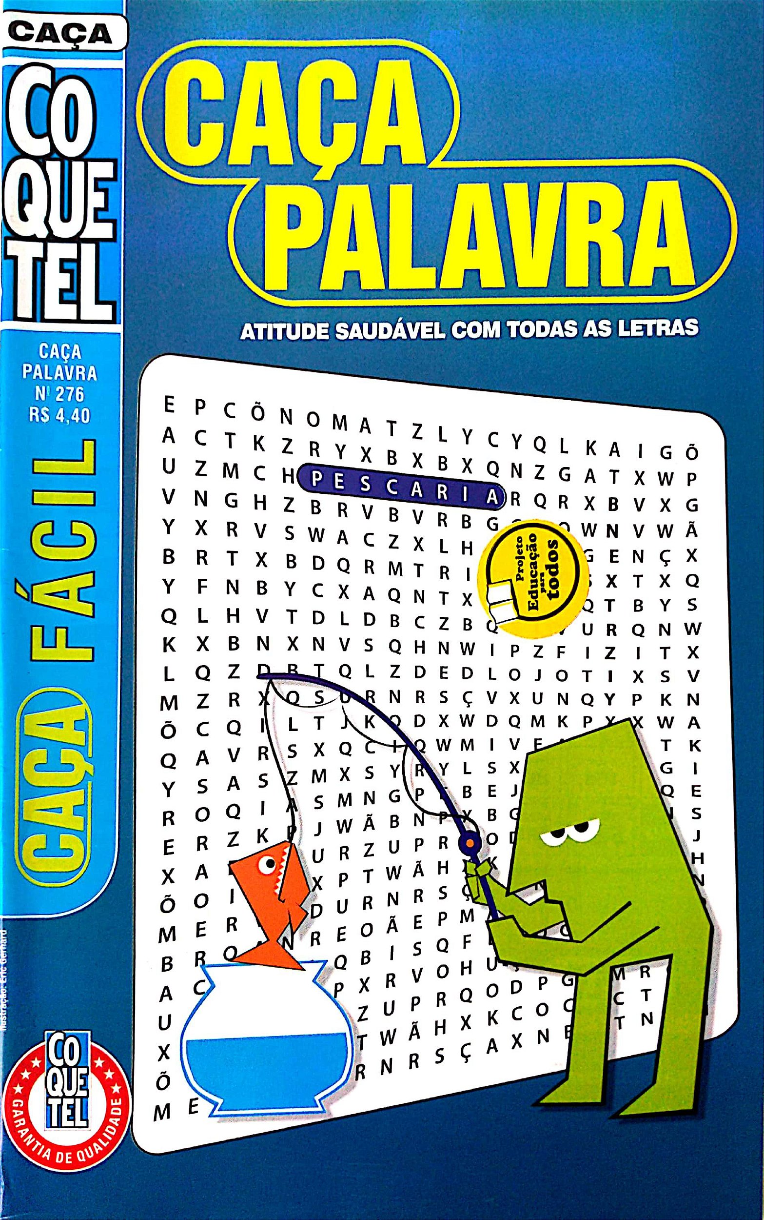 LIVRO COQUETEL CACA PALAVRAS FACIL EDIOURO UNIDADE