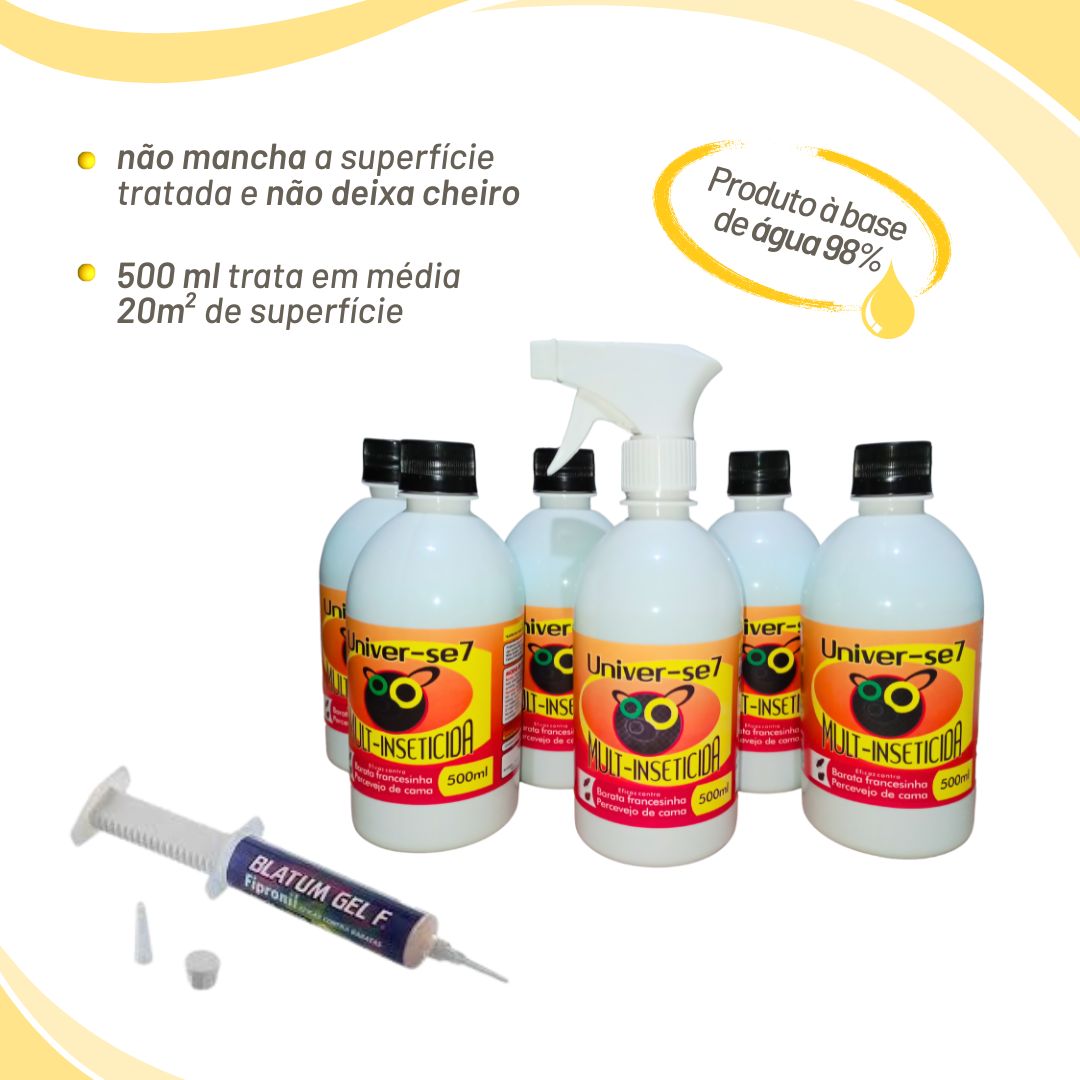 Kit Univer se Mult Inseticida ml com Borrifador Gel Baratol g Grátis Loja univer