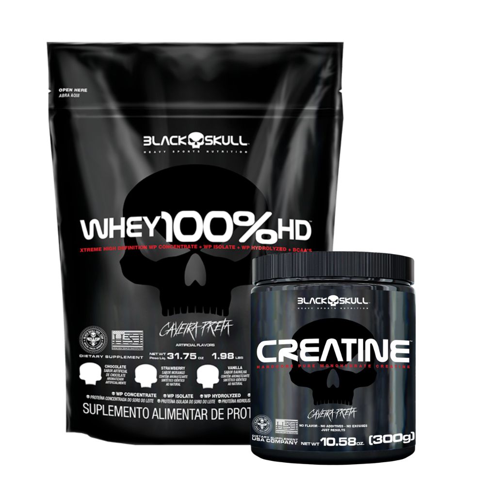 Corpo Blindado Suplementos - Loja Virtual de Suplementos Alimentares - Whey  100% HD Pote (900g) Black Skull