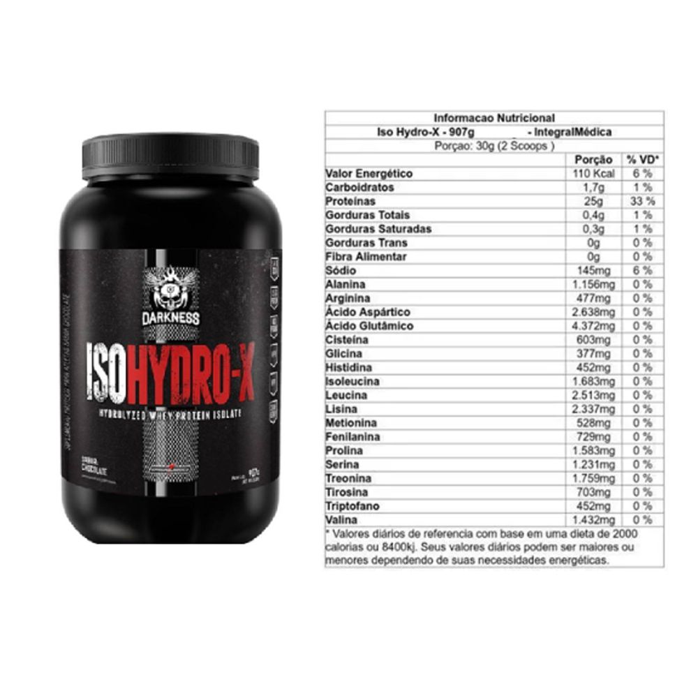 ISOHYDROX DARKNESS 900G Curitiba Nutrition Suplementos