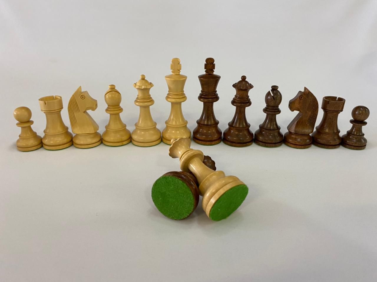 Peças de xadrez de madeira ASNEY, peças de xadrez de madeira para
