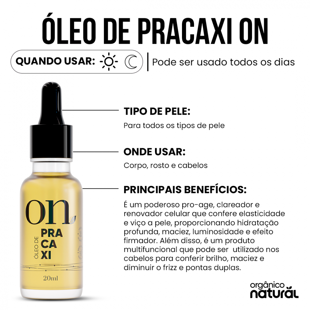 Óleo de Pracaxi 100% puro On Orgânico Natural 20mL - Terra Life