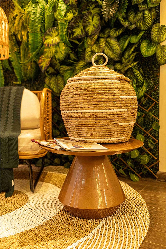 Cesto Mendong Rotang com Tampa Rattan MRC-021 | Cesto Decorativo - Uno ...