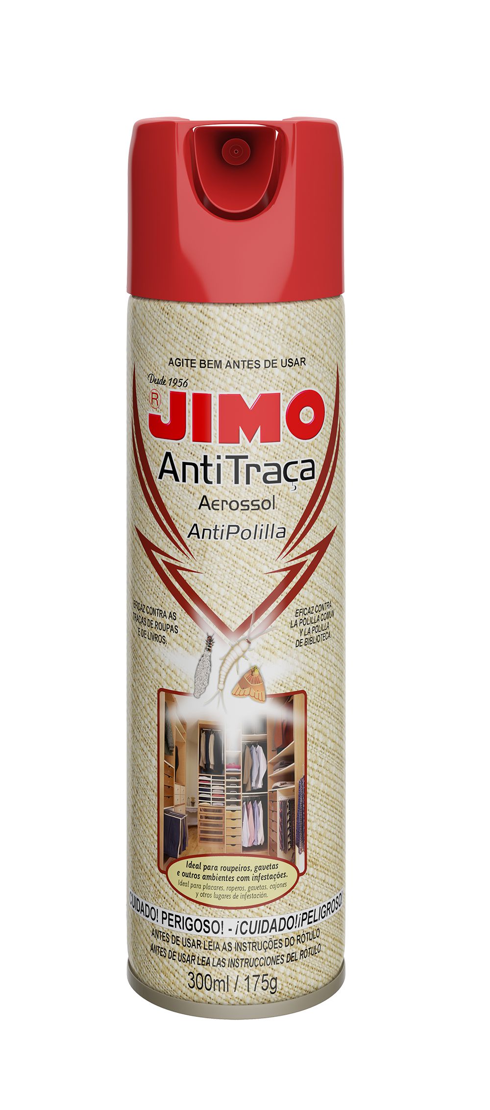 Inseticida Anti Traça Spray Jimo 300ml - Uno Comércio | Materiais de  Construção