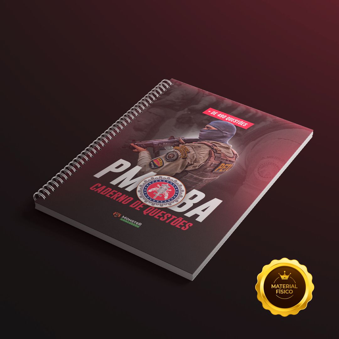 Caderno de Questões ATUALIZADO: Concurso PMBA Soldado - Loja Monster  Concursos