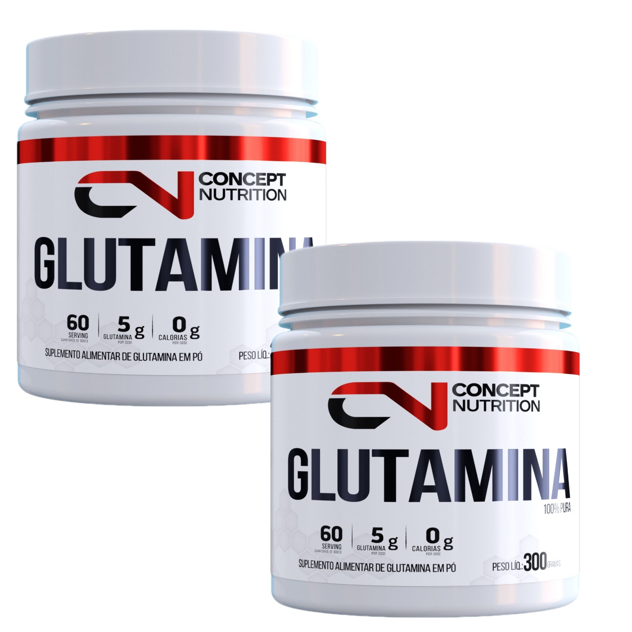 2X Glutamina Concept Nutrition - 300g - HEAVY NUTRITION SUPLEMENTOS