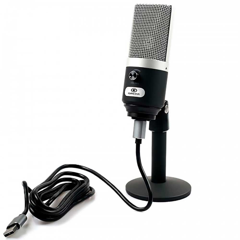 Microfone de Mesa Podcast Greika GK-USM2 USB para PC ou MAC - Foto DHM -  Tripés, Bolsas, Lentes, Câmeras entre outros!