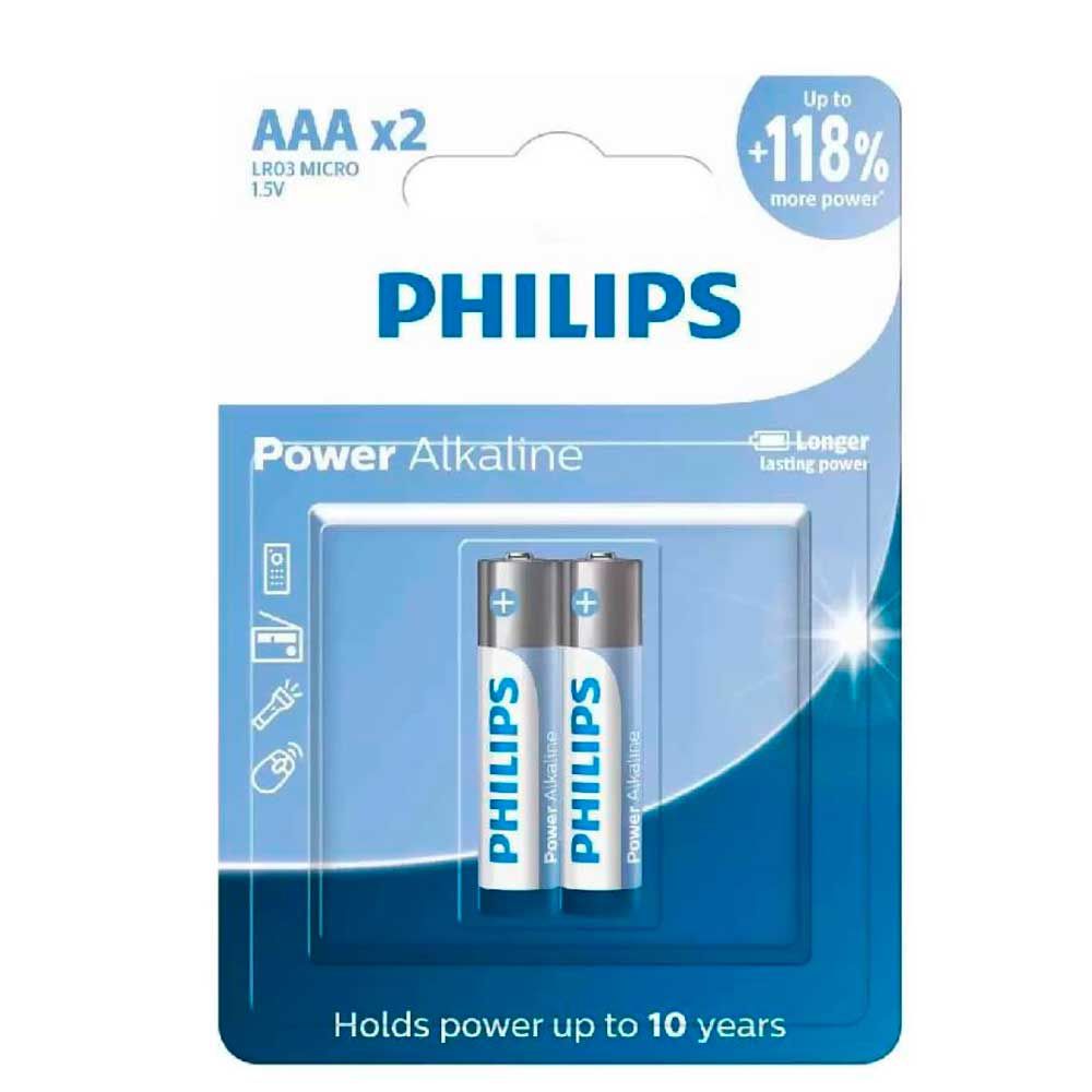 Pilha AAA Philips LR03 Micro 1.5v com 2 Unidades - Foto DHM - Tripés,  Bolsas, Lentes, Câmeras entre outros!
