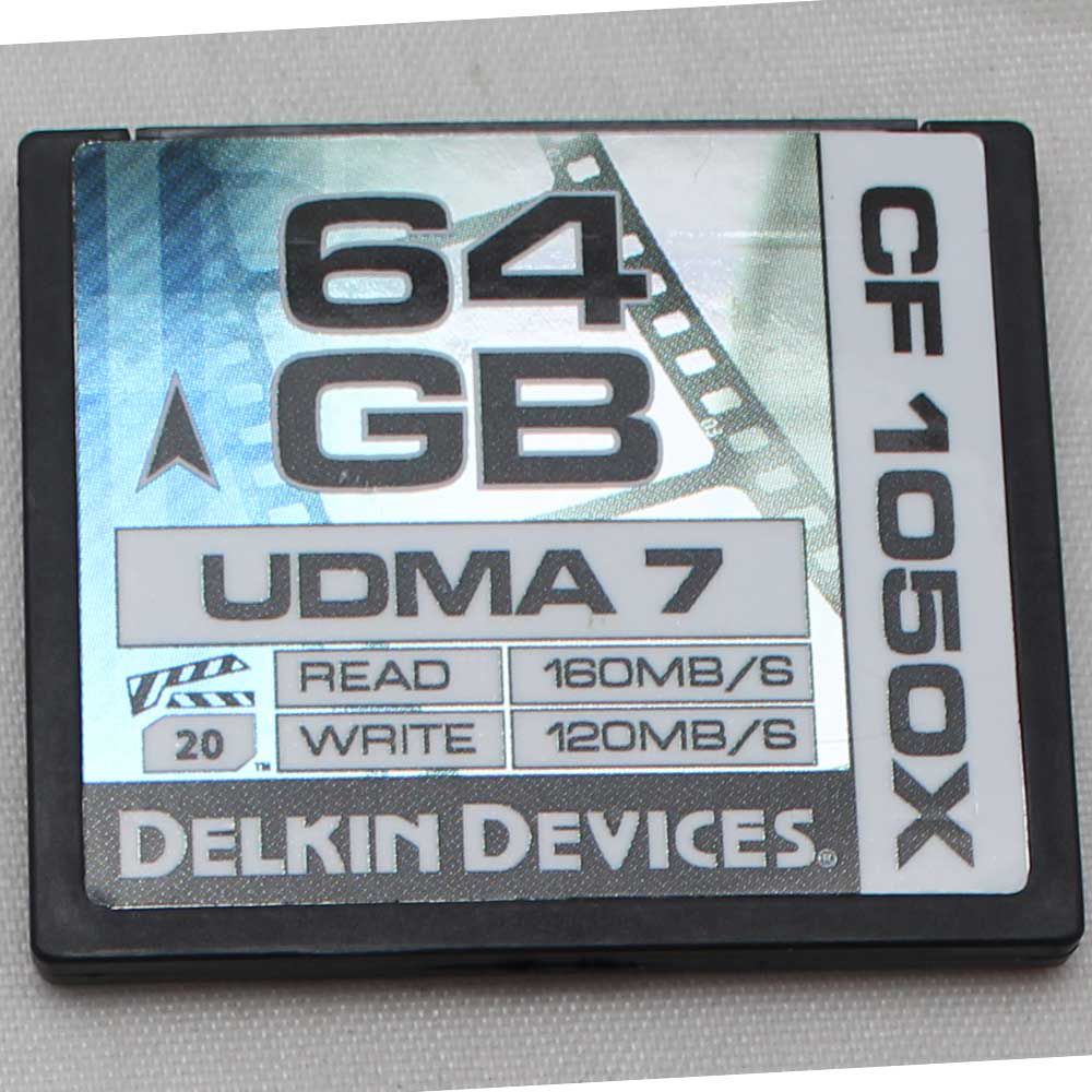 Cartão de Memória Delkin 1050x Compact Flash 64GB 160 MB/s UDMA 7