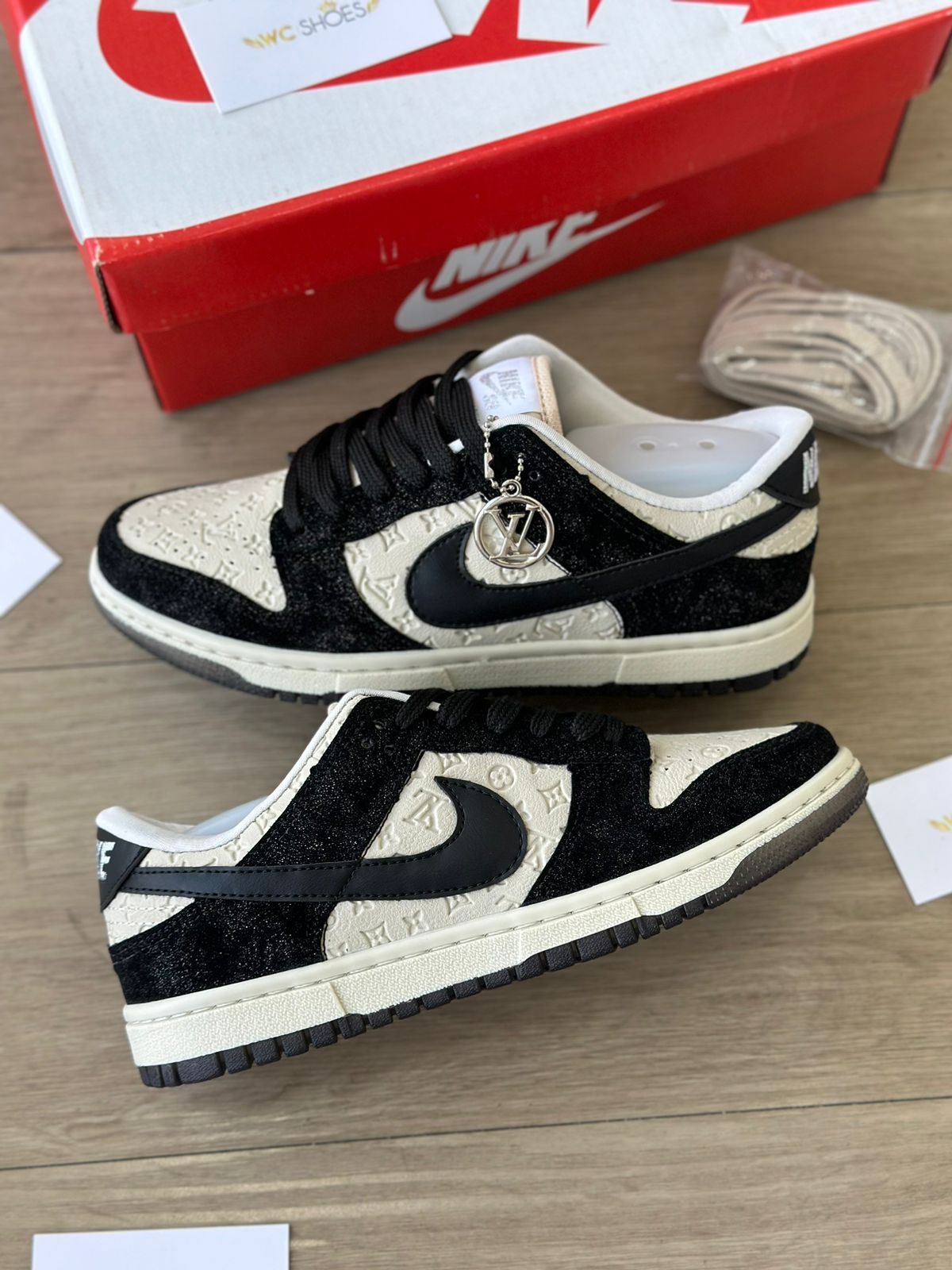 Tenis Nike Collab Louis Vuitton Preto Bege WC SHOES