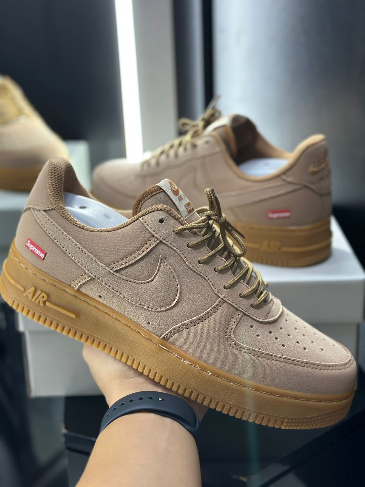 Tênis Nike Air Force x Supreme Caramelo - WC SHOES