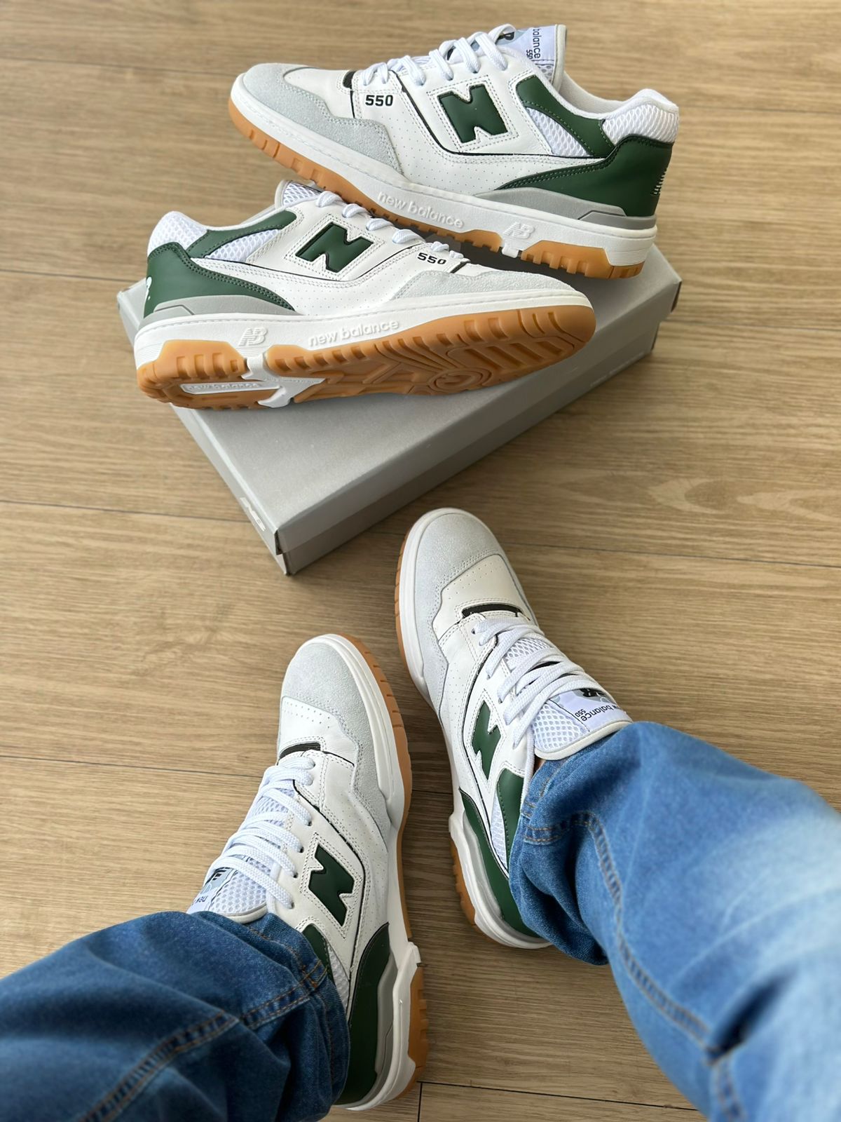 Tênis new balance logo verde sale
