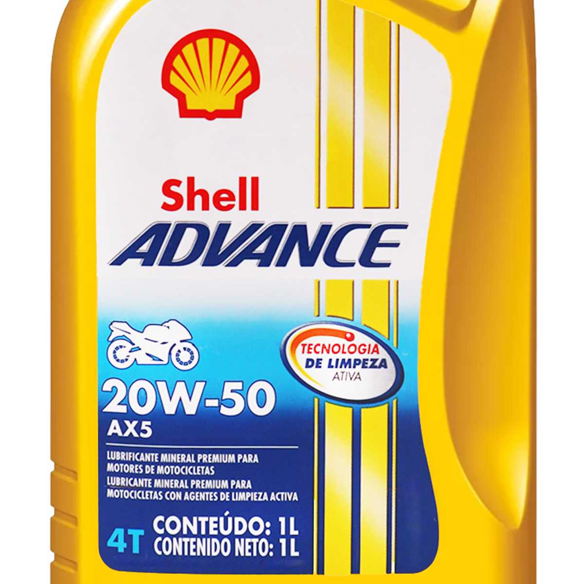 Óleo De Motor Shell Advance AX5 20W50 Lubrificante Mineral Para
