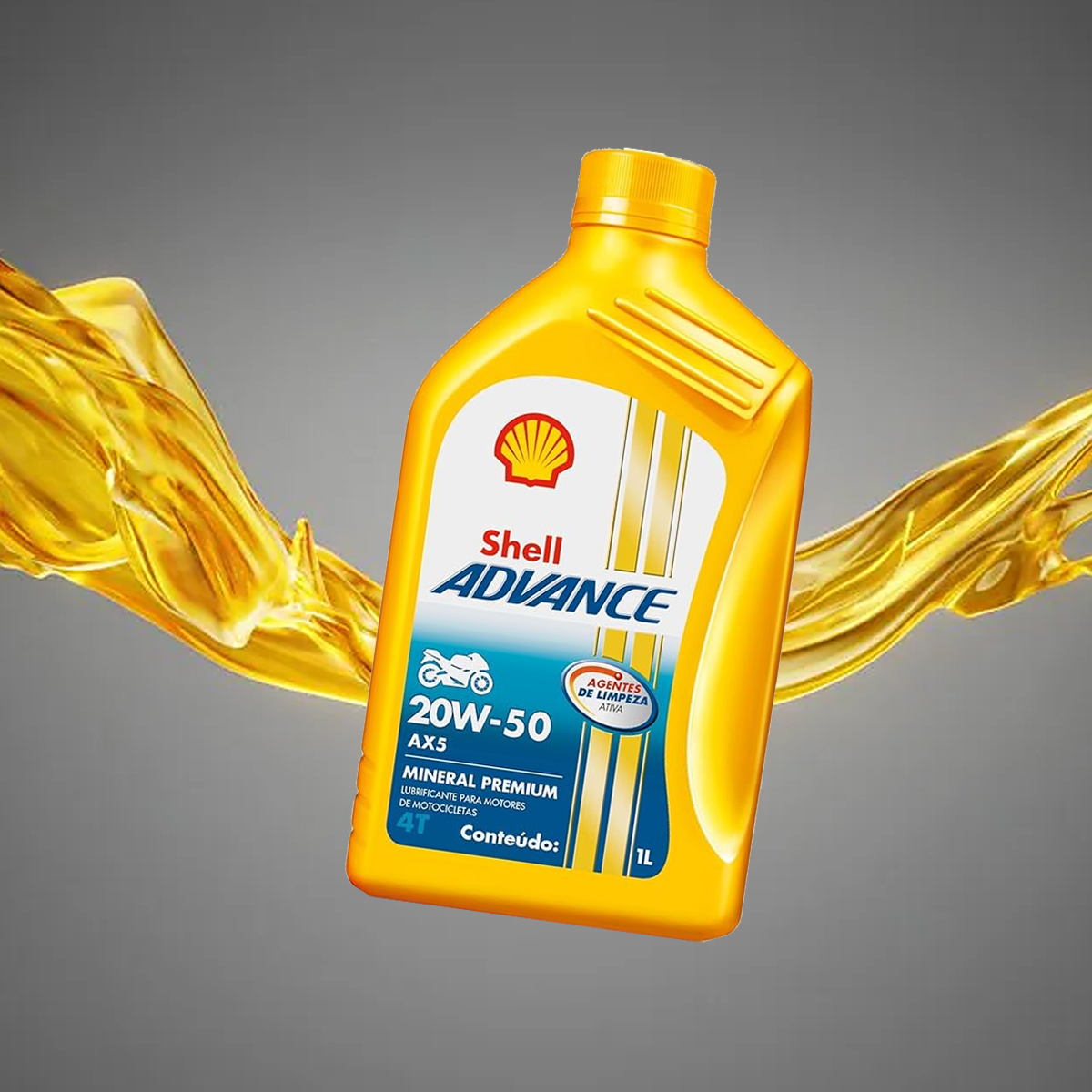 Óleo De Motor Shell Advance AX5 20W50 Lubrificante Mineral Para