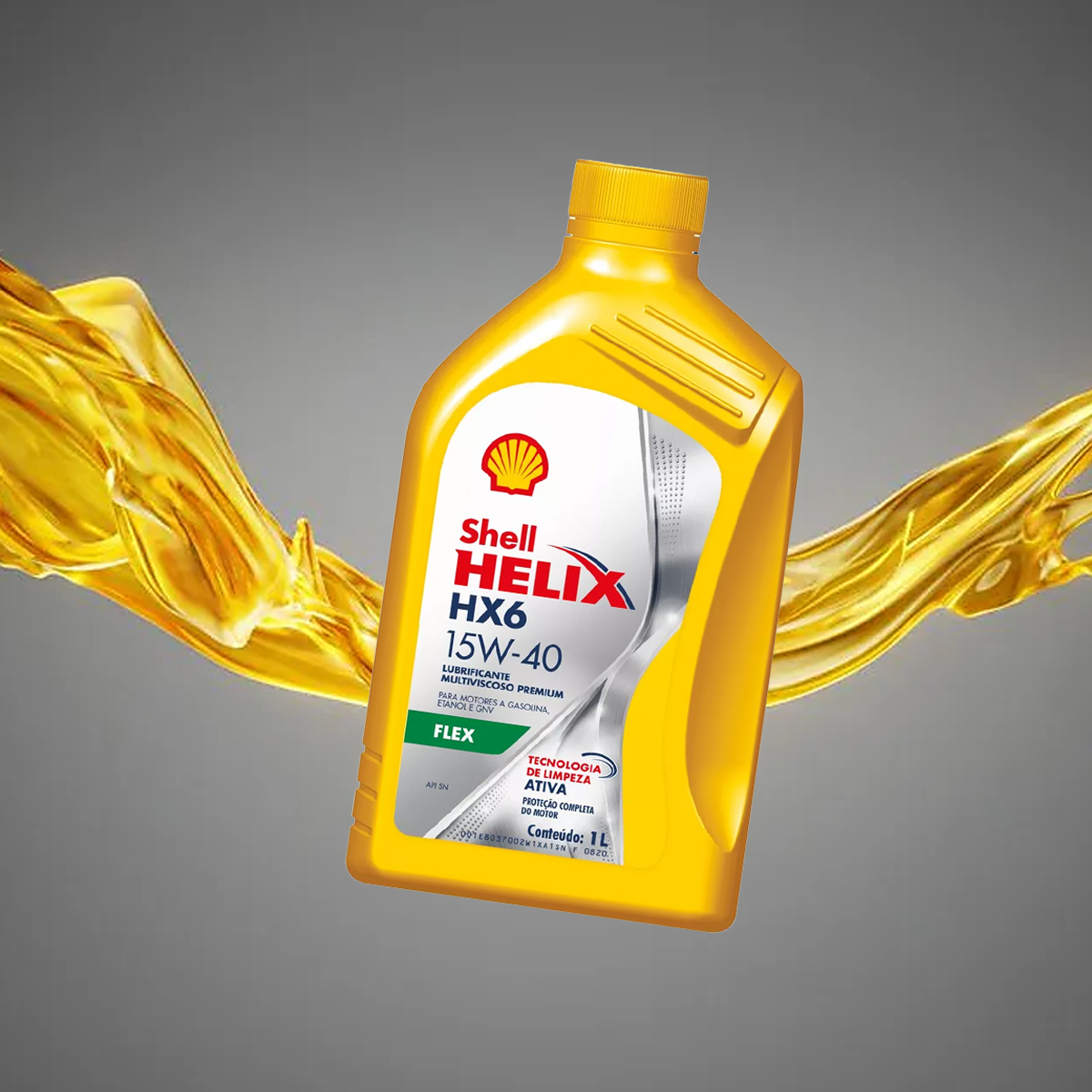 Óleo De Motor Shell HX6 15W40 Lubrificante Semissintético API SL