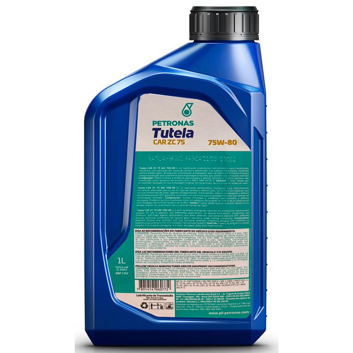 メンテナンス 55 Óleo Fluido De Câmbio Manual Petronas Tutela ZC 75W80