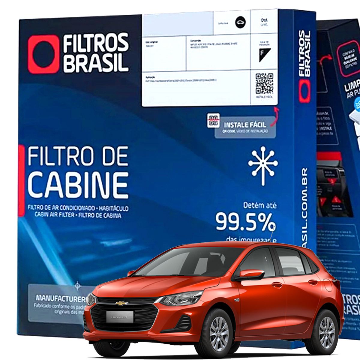 Filtro De Ar Condicionado Cabine Filtros Brasil Gm Chevrolet Onix Plus -  Peças Automotivas, Casa e Garagem - Itália Ricambi