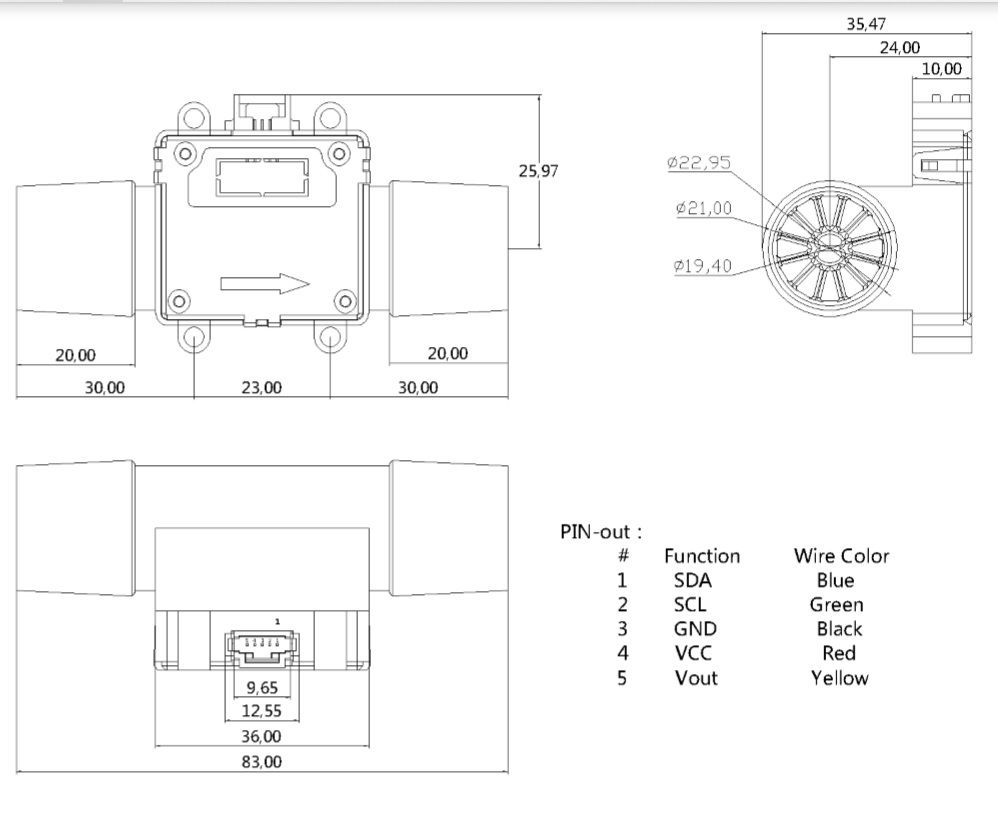 Sensor fluxo ar e gas para uso medico / respirador pulmonar ...