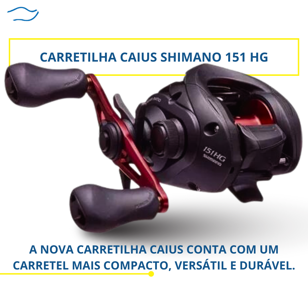 Carretilha Shimano Caius 151 HG Manivela Esquerda Pesca Esportiva