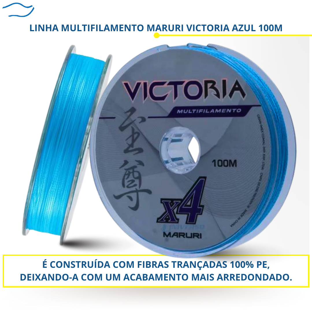 Linha Pesca Multifilamento Maruri Victoria Azul 100m|Produtos