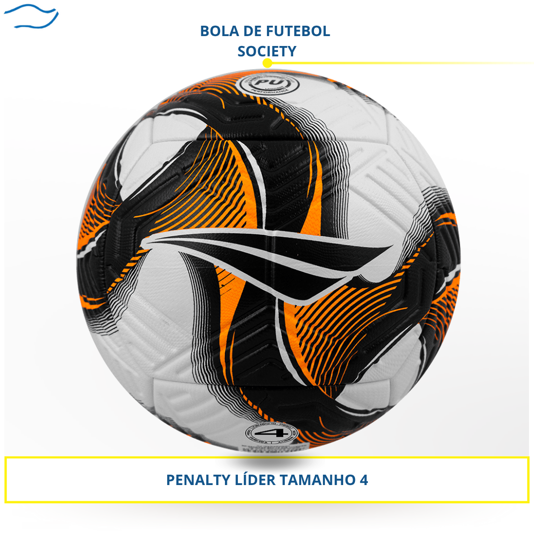 Bola De Futebol Society Penalty Lider - Produtos Náuticos Brasil