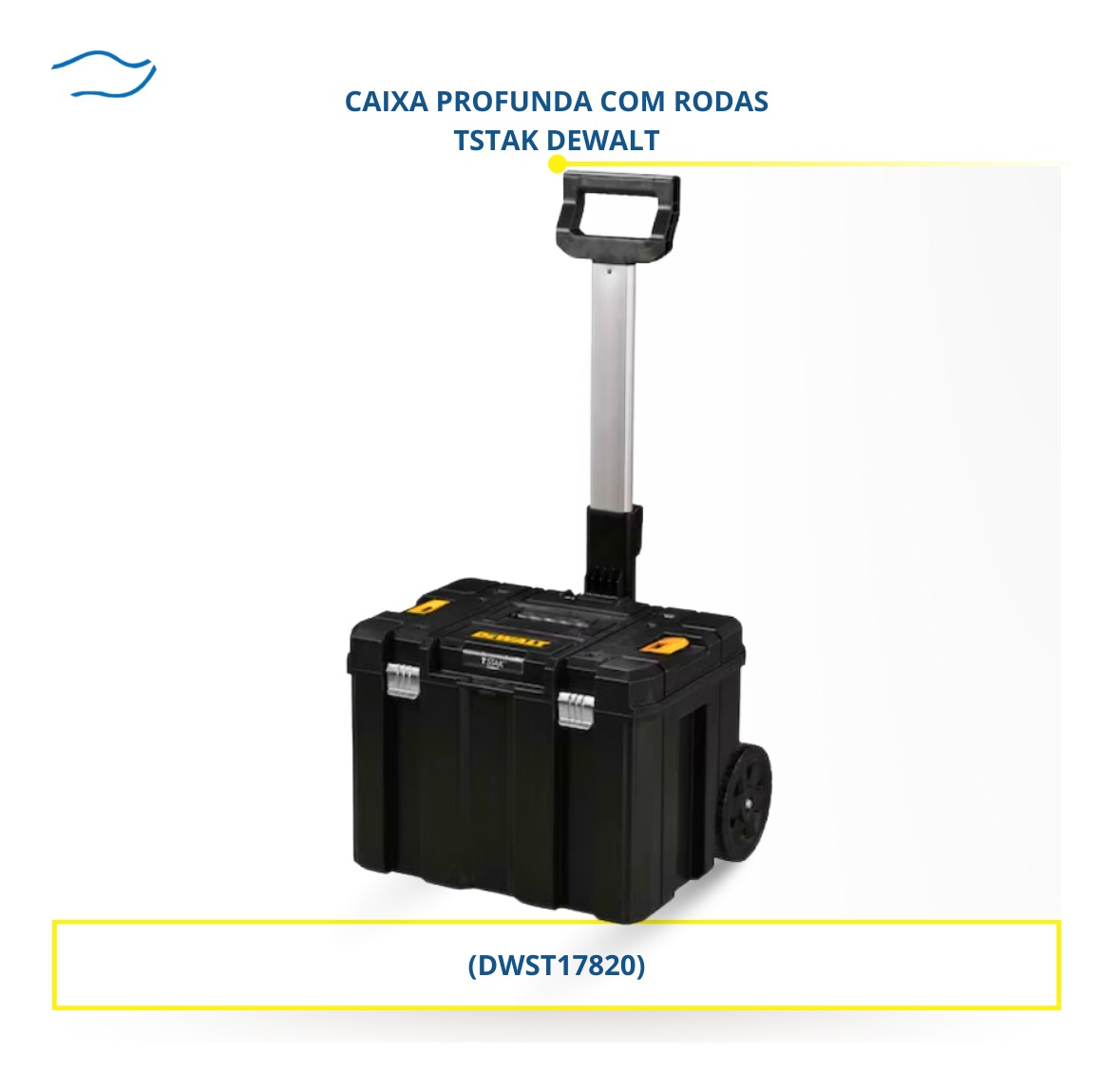 Caixa Profunda TSTAK com Rodas 28L Ferramentas e Acessórios