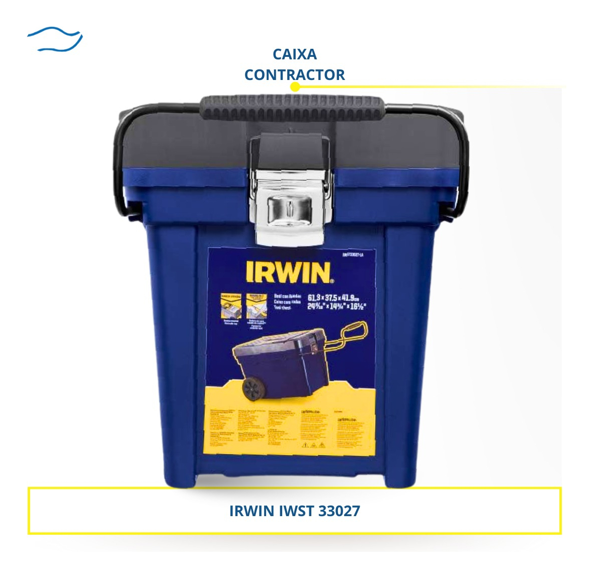 Caixa De Ferramentas Contractor Com Rodas Irwin - IWST33027