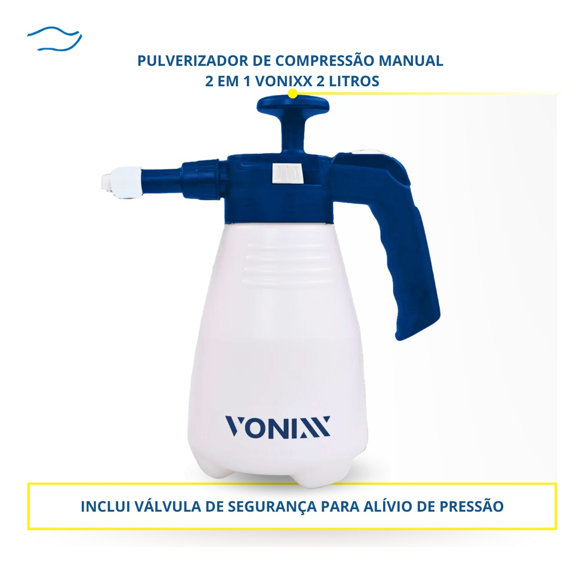 Pulverizador De Compreensão Manual 2 Em 1 Vonixx 2 Litros