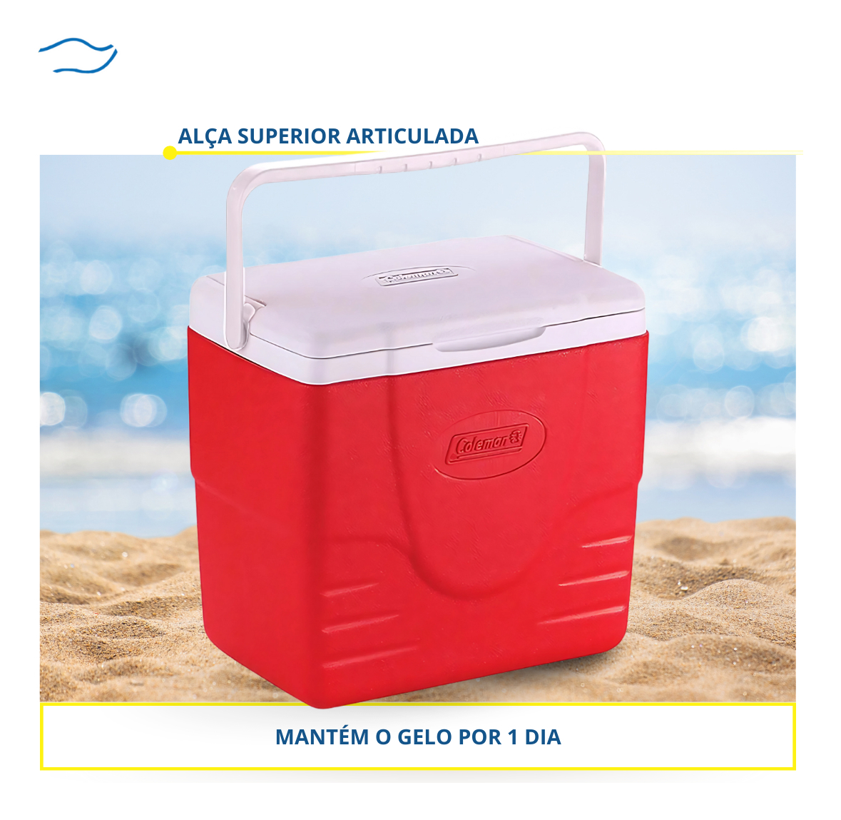Caixa Térmica Coleman Excursion 15,1L Compacta Portátil 22 Latas
