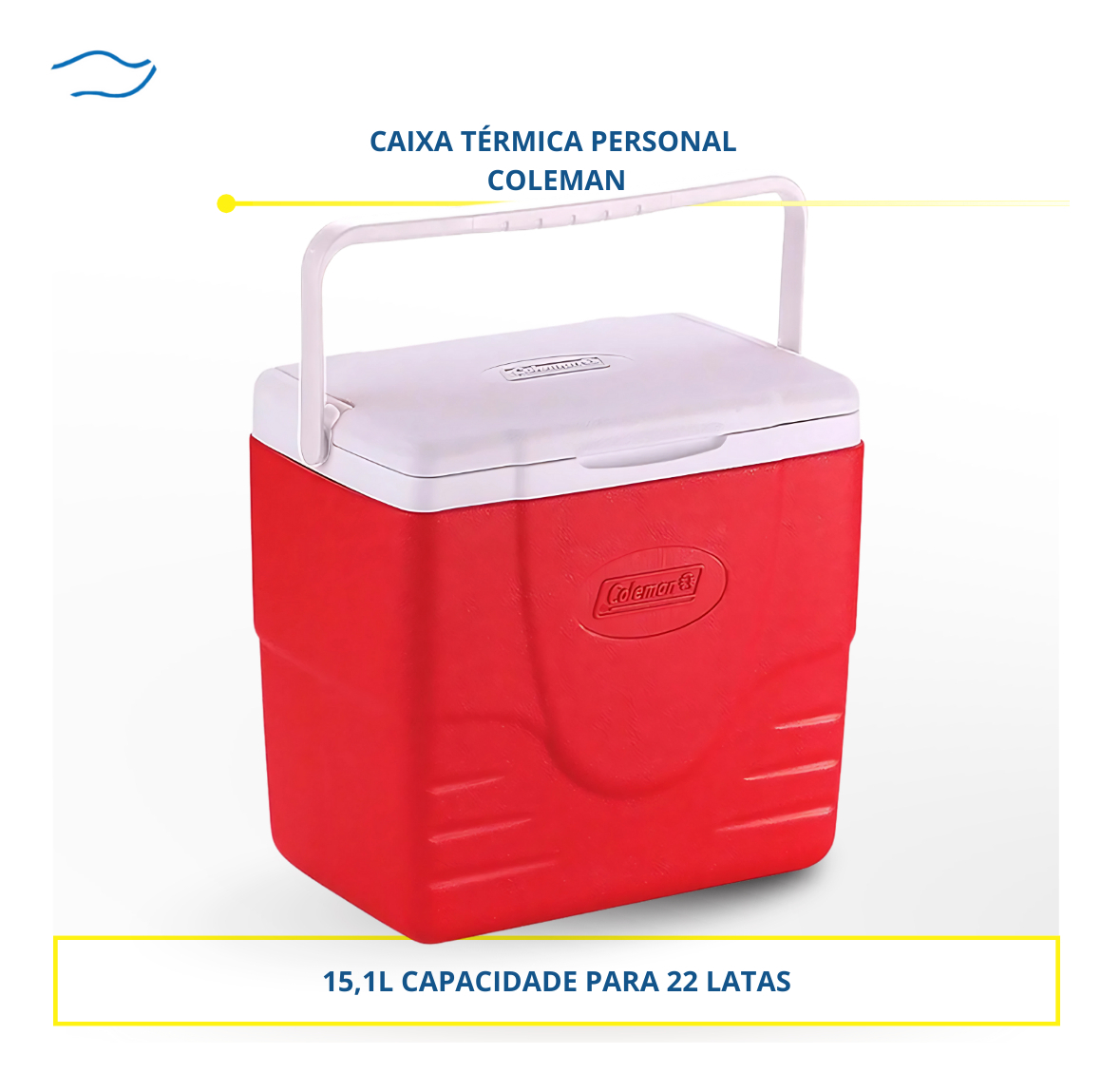 Caixa Térmica Coleman Excursion 15,1L Compacta Portátil 22 Latas