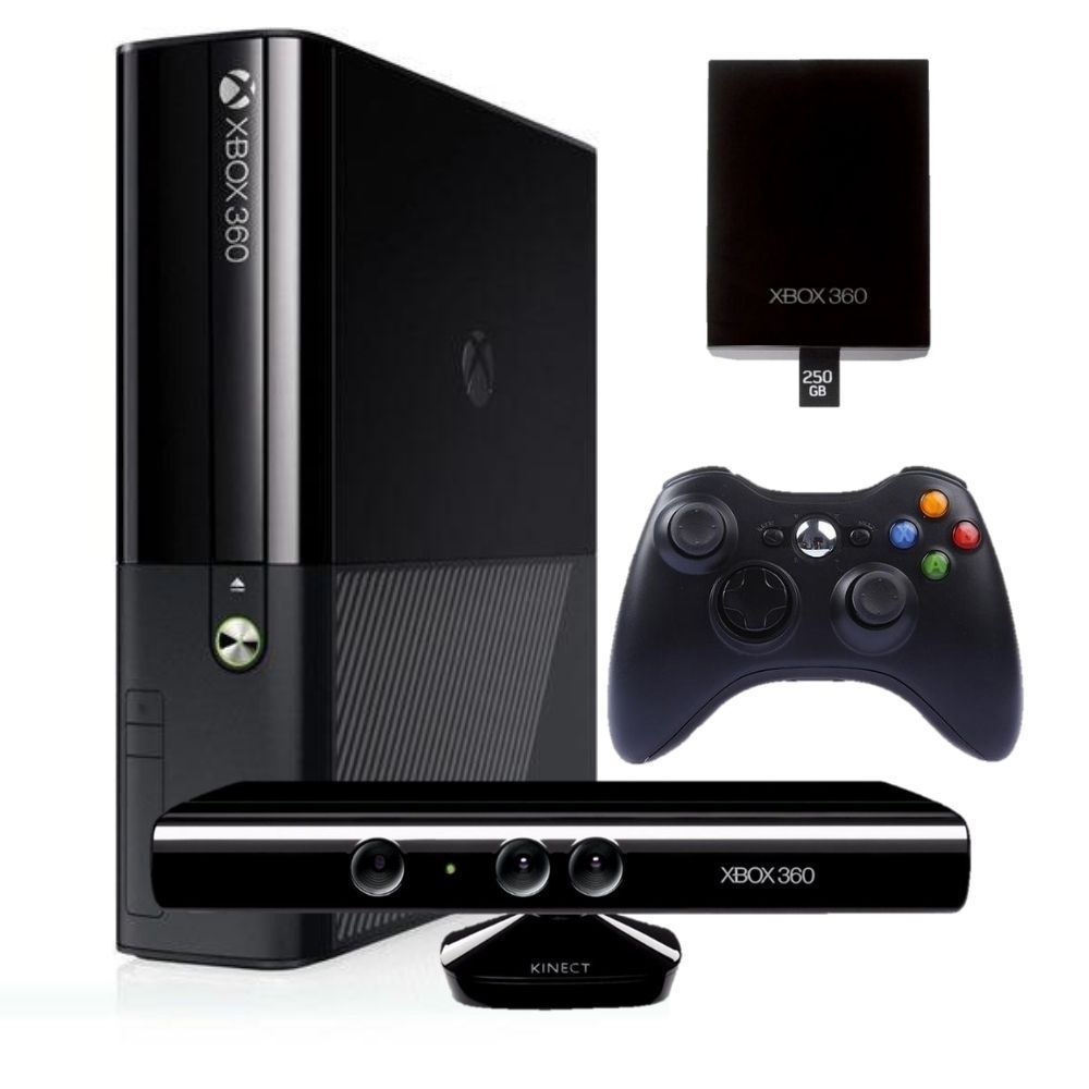 Console Xbox 360 Slim, 250GB, Kinect, 2 Controles, 1 Jogo, Microsoft - USADO  - Nova Era Games e Informática