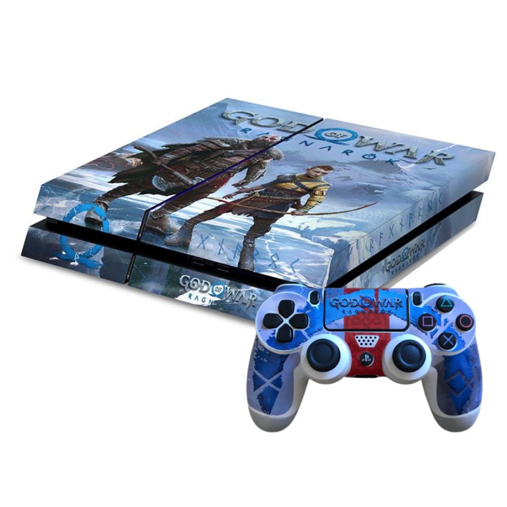 Console Playstation 4 + God of war ragnarok + 2 Controles Sem Fio