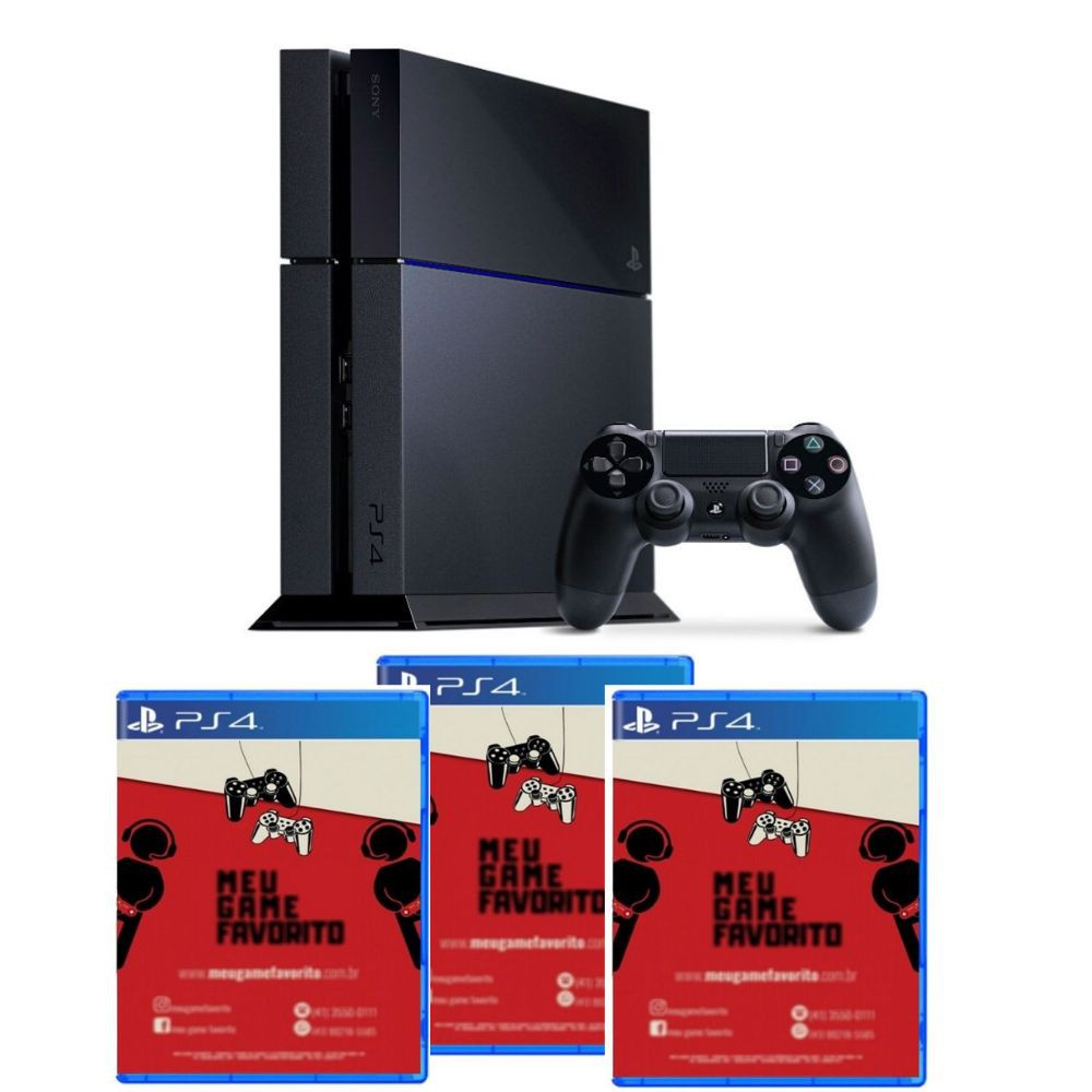 Console Playstation 4 ps4 fat 500 gb seminovo - Kris Games Virtual